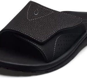 OLUKAI Nalu Slide Men's Sandals - Versatile, Water-Friendly & Adjustable - Lightweight, Durable, All-Day Comfort & Suppo
